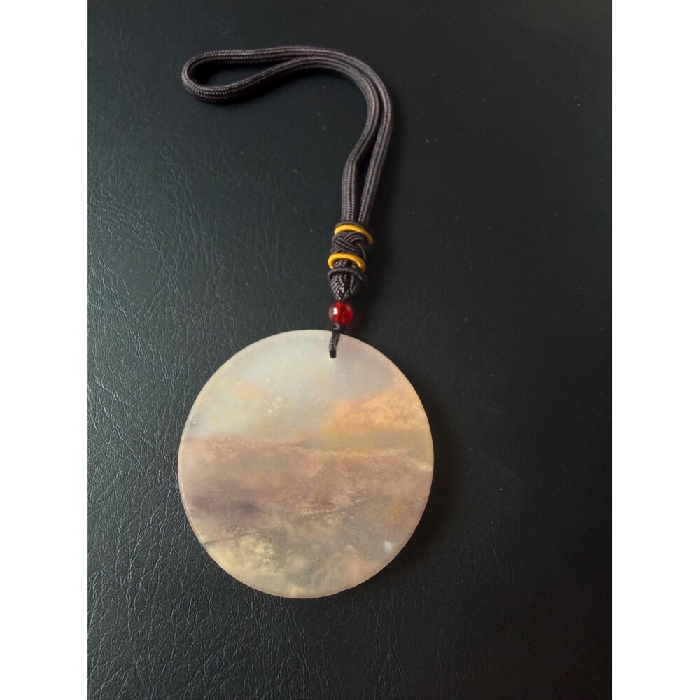 Natural Agate Pendant Charm Abstract Ink Wash Handmade Car charm bag charm NEW